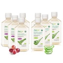 AloeCure Organic Aloe Vera Juice - 8 flaske prøvepakke - Grape og naturlig flavor, 8x500ml