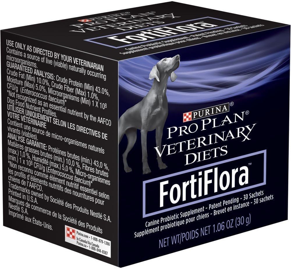 Purina Fortiflora Canine ernæringsmessig kosttilskudd boks (3 pakke), 30gm/90 greve