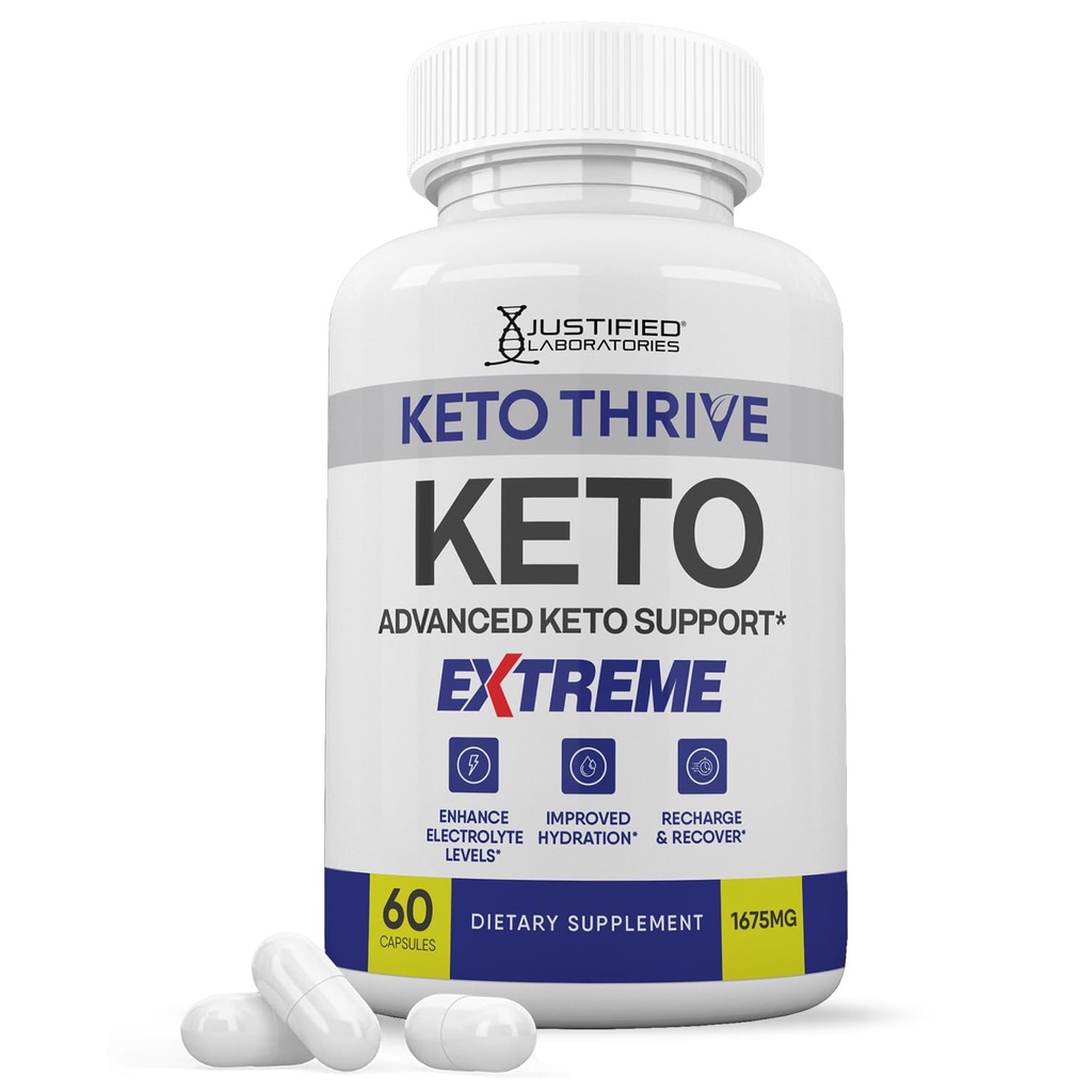 Keto Thrive Keto ACV Ekstreme piller 1675MG keto støtte blandekapsel alternativ til keto ACV gummier formulert med Apple Cider vinegar Extra Jomfru Olive Olje pulver Grønn te blad 60 kapsler