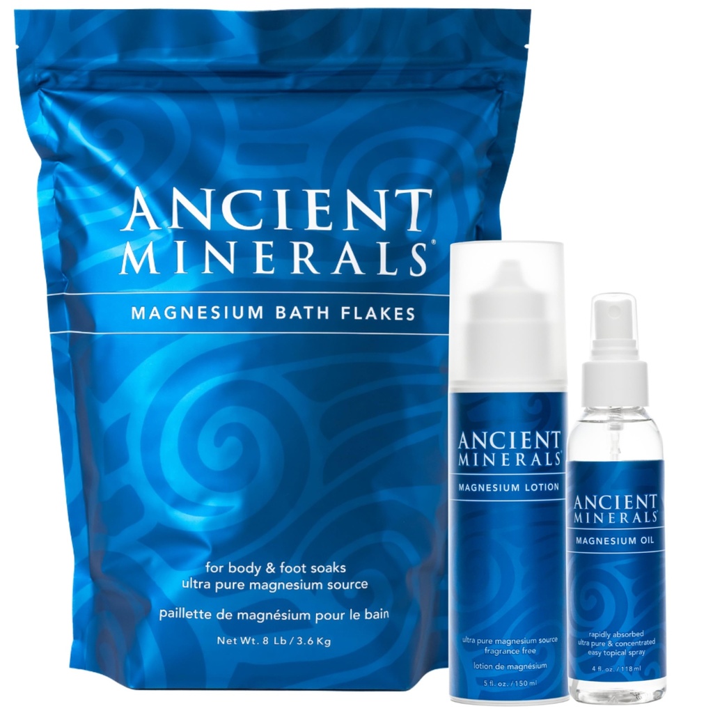 Gamle mineraler Magnesium Badekar Flakes - Magnesium Olje Spray og Magnesium Lotion - ren ekte Zechstein Kloride