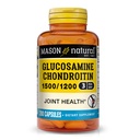 MASON NATURAL Glukosamin Chondroitin 1500/1200 med vitamin C, støtter felles helse for normal fleksibilitet og mobilitet*, 280 kapsler, 3 måneders forsyning