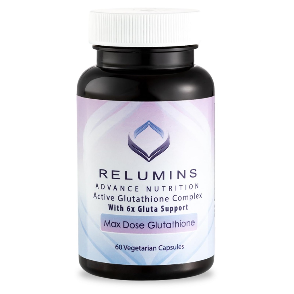 Aluminium Advance White Active Glutathione Complex - Maks dose 900mg Glutathione med 6X Boosters, ALA & NAC - Anti-Aging Skin Brightening Supplement - 60 Vegetariske kapsler (30 Serveringer)