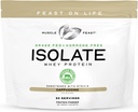 Muskelfest Grass-Fed Whey Protein Isolate, Alt naturlig hormonfritt pastur hevet, Whey Isolate Protein pulver for menn og kvinner, Ren, Glutenfri, Delicious Isolate Protein - Cappuccino, 2lb
