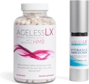 AgelessLX Supplement Kapsel for kvinner med HMB Hydrasilk Øye Cream Bundle