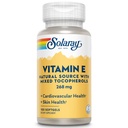 SOLARAY Vitamin E d-Alpha Tokopherol 268mg (400 IE) | hjerte og hud helse, antioksidant aktivitetsstøtte | 100ct