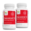 Terry Sucontral D - B-Complex & Folate Supplement - Carbohydrat Metabolisme Støtte - Vitamin & Mineral Supplement med sink & krom - 60 kapsler (pakke av 2)