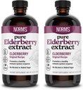 Norm's Farms Pure Elderberry Extract 2PK - laget av bare eldrebær i USA - Immun, Antioksidant støtte, Ingen tilsatt sukker, additiver, Vegan, Glutenfri, Ikke-GMO, Tinktur alkoholfri - 8 Oz