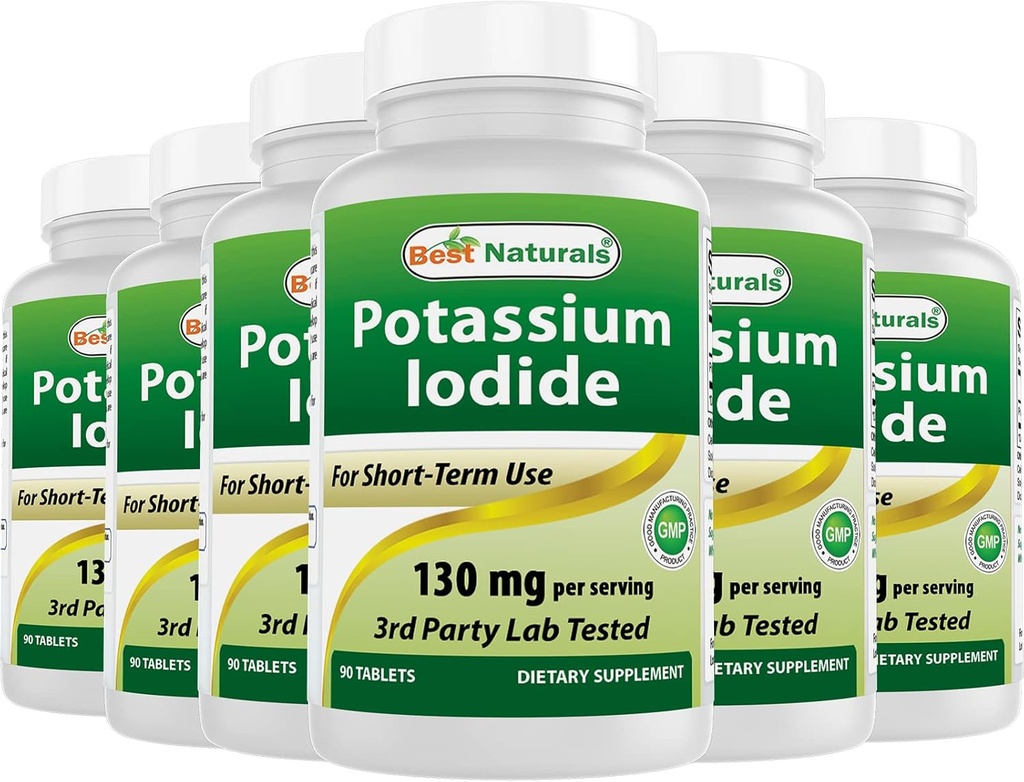 Beste Naturals Kalium jodid 130 mg per servering - Kosttilskudd, 90 tabletter (6)