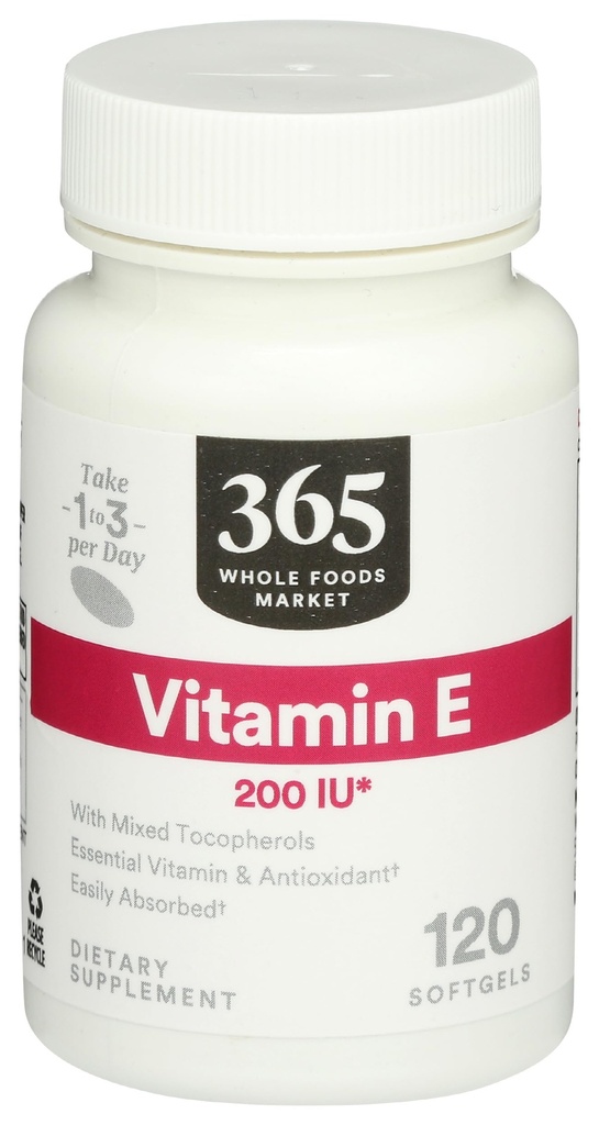 365 av hele matmarkedet, vitamin E 200 IU, 120 CT