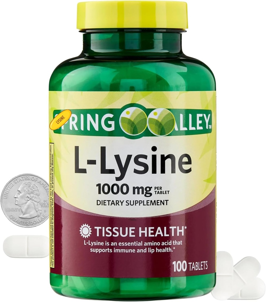 L-Lysin 1000mg Amino Acid Llysin L lysin Lysin Supplement Lysin Immune Support 100 Tablett