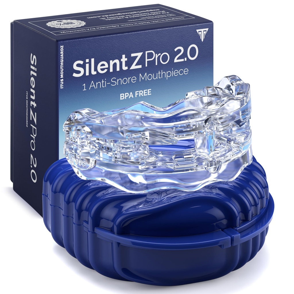 Itus Mouthguardz: SilentZPro 2.0 - USA designet & FDA-slettet Anti Snore Munnstykke - Fullt justerbar Anti Snore Munn vakt - Profesjonell patentert Anti Snore enhet, medium