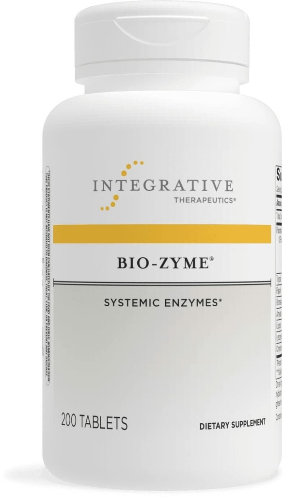 Integrative Therapeutics Bio-Zyme - Pancreatic Enzyme Complex for Digestive Support* - Støtter Sunn Digestion* - Undiluted Pancreatic Extract - 200 tabletter (100 Serveringer)