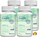 CoQ10 600mg Softgels | Høy absorpsjon CoQ10 Ubiquinol Supplement | Redusert skjema Forbedret med vitamin E & Omega 3 6 9 | Antioksidant Powerhouse Godt for Health® 240 Softgels