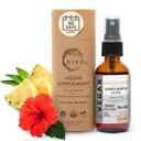 Tri Magnesium Complex - Magnesium Biglycinate, Citrat & Taurate flytende Spray 300mg w/Raw Vitamin C for å fremme serenitet, Kroppsdekompresjon - Hibiscus & Pineapple Flavor 60ml (2oz)