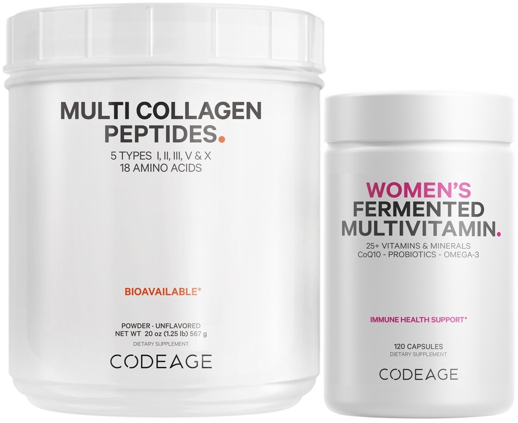 Codeage - Multi kollagenprotein + kvinners daglige multivitaminbund