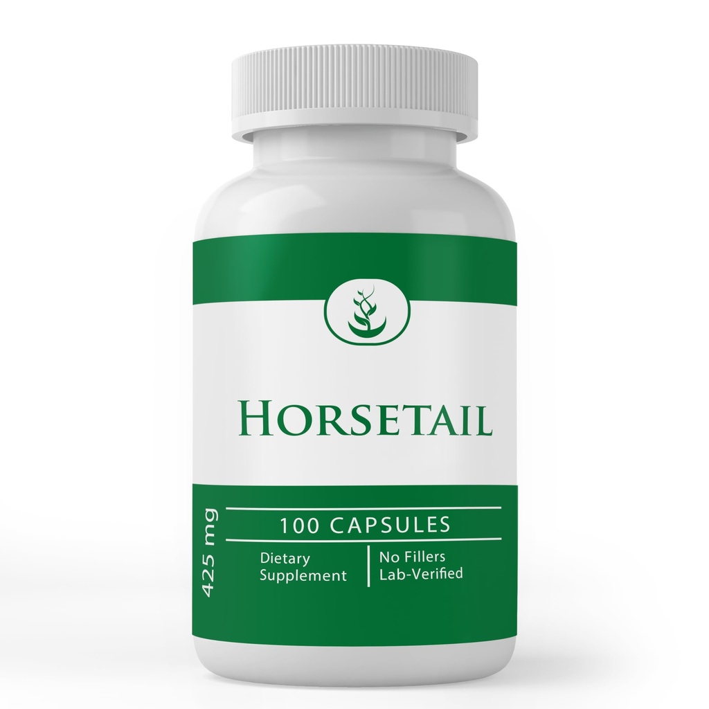 Rene opprinnelige ingredienser Hestehale, (100 kapsler) Alltid ren, ingen tilsetningsmidler eller fyllstoffer, Lab Verifisert