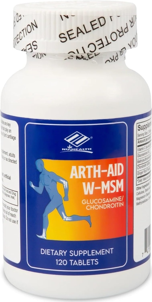 Arth-Aid W-MSM nye Glucosamine Chondroitin 120 greve