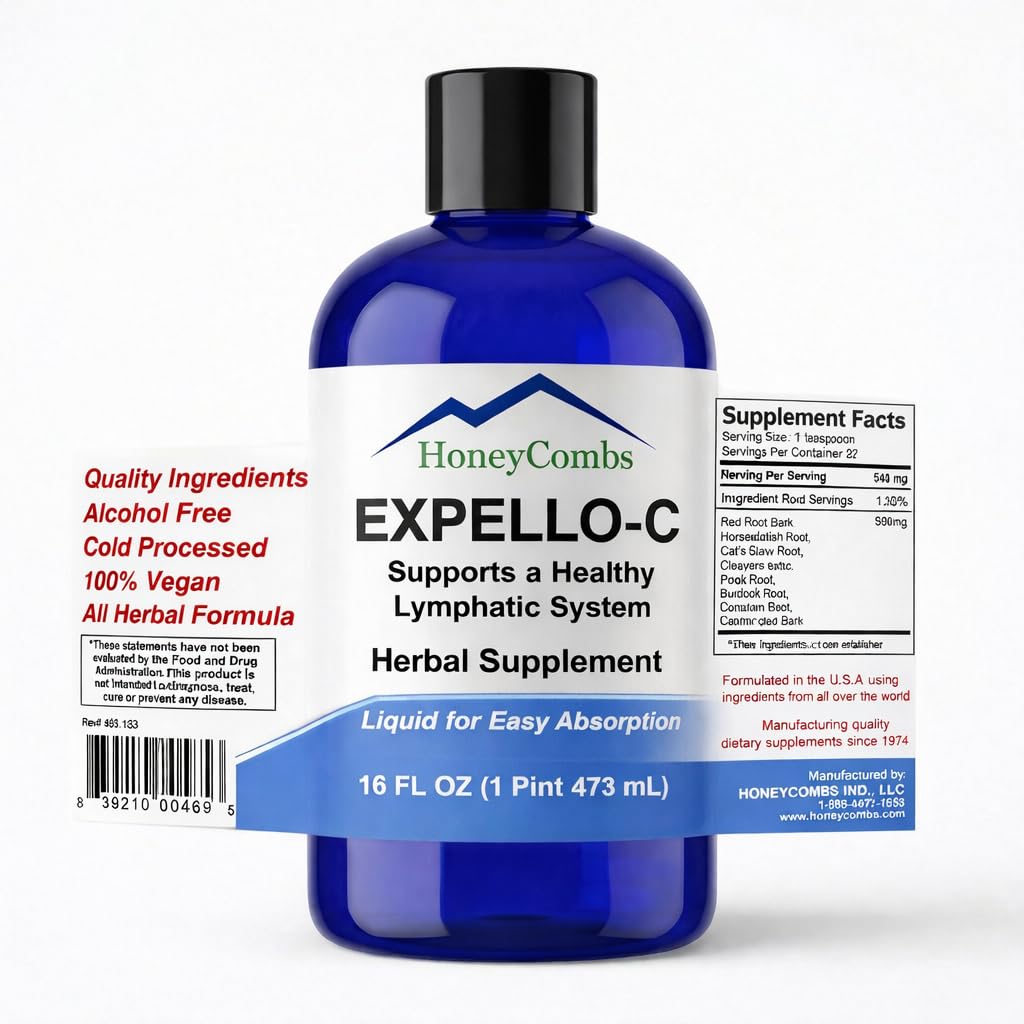 Expello-C - Ultimate Cellular Detox - Cleanse and Detox - Echinacea, Goldenseal & Red Clover Supplement - alkoholfri flytende lever renser, nynorsk renser og system Booster, 16 Fl Oz.