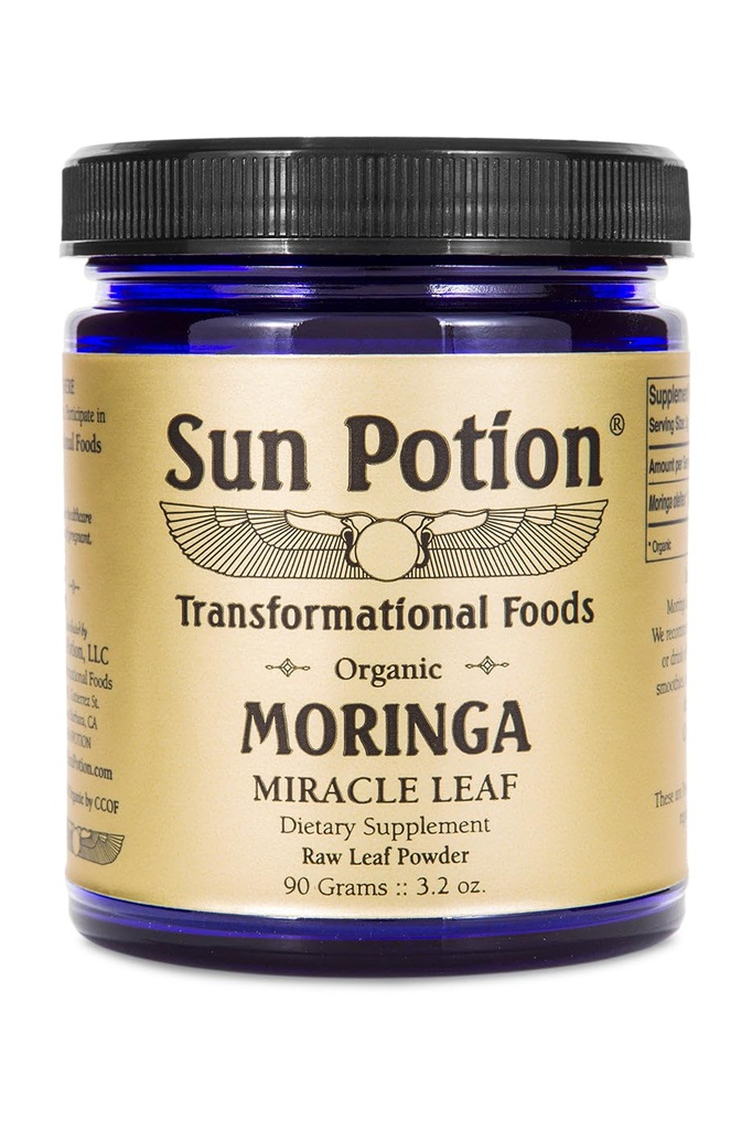 Sun Potion Moringa Leaf pulver - 90 Gram Jar