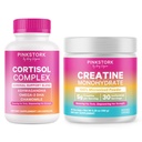 Pink Stork Stress Support Kosttilskudd for kvinner | Cortisol Complex med Adaptogens & Kreatin Monohydrate pulver | Energi, Fokus, Hormone, Mood & Cognitive Velvære for kvinner