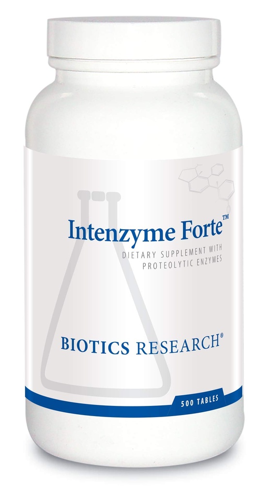 Biotics Research Intenzyme ForteTM Proteolytic Pancreatic Enzyms, Pancreatin, Bromelain, Papain, Lipase, Amylase-Supplement støtter sunn protein digestion– Immune og sirkulatorisk funksjon 500 tabletter