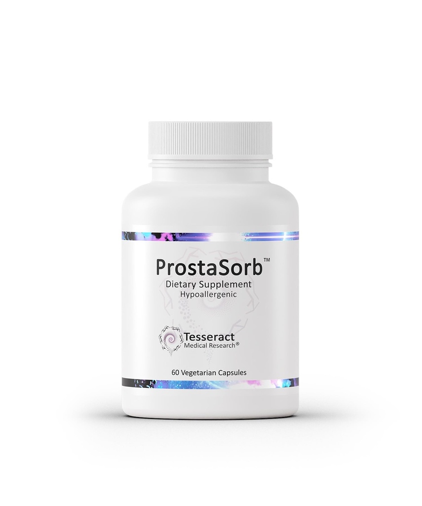 Tesseract ProstaSorb, Prostata Kosttilskudd for menn med så Palmetto, Pygeum og Pumpkin, støtter sunn prostata funksjon, blender tømming, urinstrøm, glutenfri, 60 vegetariske kapsler