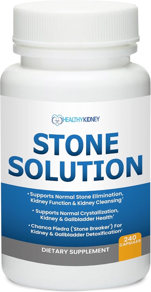 Steinløsning Kapsler - Naturlig oppløser, Njur stein støtte & nynorsk rengjøring, 60 serveringer + Bio Fiber, Nyre rengjøring Detox & Reparasjon - Restorativ Njurestøtte & Nyre Supplement, 2.5LBS
