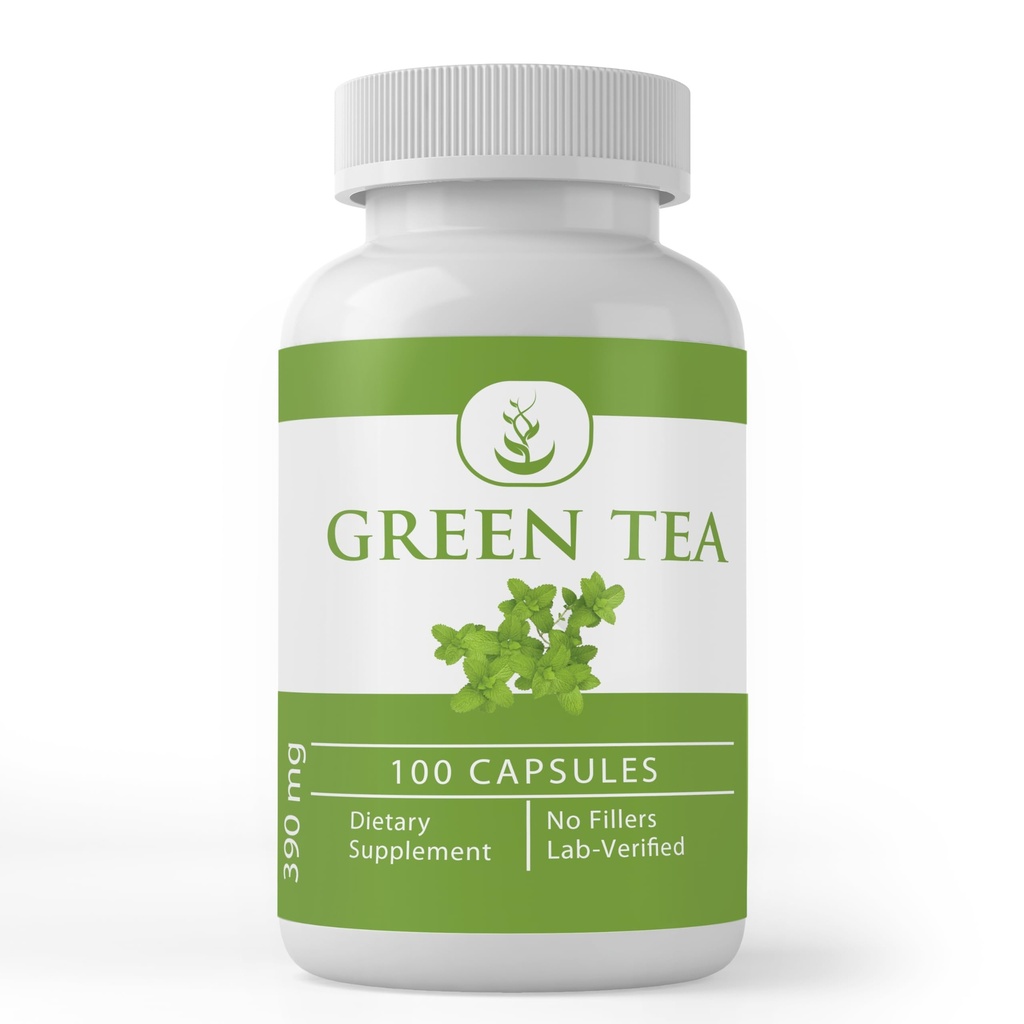PURE ORIGINALE INGREDIENTS Grønn te ekstrakt, (100 kapsler) alltid ren, ingen tilsetningsmidler eller fyllstoffer, Lab verifisert