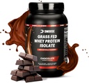 DMoose Grass Fed Whey Protein Powder - for muskelvekst og gjenoppretting, naturlig søt og flavored, rik på aminosyrer, rask absorberende ytelse formel (2 Lbs, sjokolade)