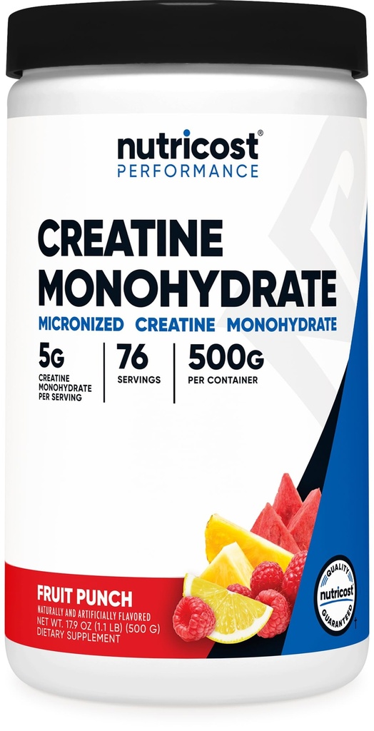 Nutricost Kreatin Monohydrat pulver (Fruit Punch, 500 gram)