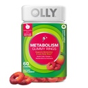 OLLY Metabolisme Gummy Ringer, Metabolisme og cellulær energi Chewable Supplement,* Apple Cider Vinegar, Vitamin B12, Chromium Picolinat, Apple Flavored, 60 dagers forsyning - 60 tall