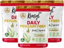 Konsyl daglig Psyllium Fiber, 3 Pakke, 360g Gusset Veske, Glutenfri, Ikke GMO, Ketovennlig, Uflavorert, Enkel blanding Fiber