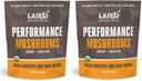 Laird Superfood Organic Performance Mushroom Blend med Chaga, Cordyceps, Lion's Mane og Maitake for energi og kognisjon, 3,17 oz. Bag, pakke med 2