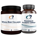 Designer for helse Magnesium Glycinate Complex (60 kapsler) og hele kroppen kollagen (30 serveringer) Bundle - høy absorpsjon Magnesium med Premium kollagen pulver å støtte bein, hud og ledd