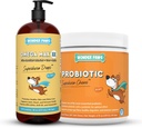 WONDER PAWS Omega Max Fish Oil Plus Probiotic Chews - for hund felles helse, hudbevegelse, Gut helse og daglig velvære - Omega Max 16 ovner - Probiotic 90 Chews