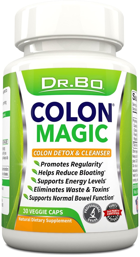 Colon Cleanse Detox Formel - Naturlig Bowell Cleanser piller for intestinal bloating & rask digestiv rengjøring - Daglig Digestiv Relief Supplement Gut, Belly, Mage - kvinner Herbal vekt Flush
