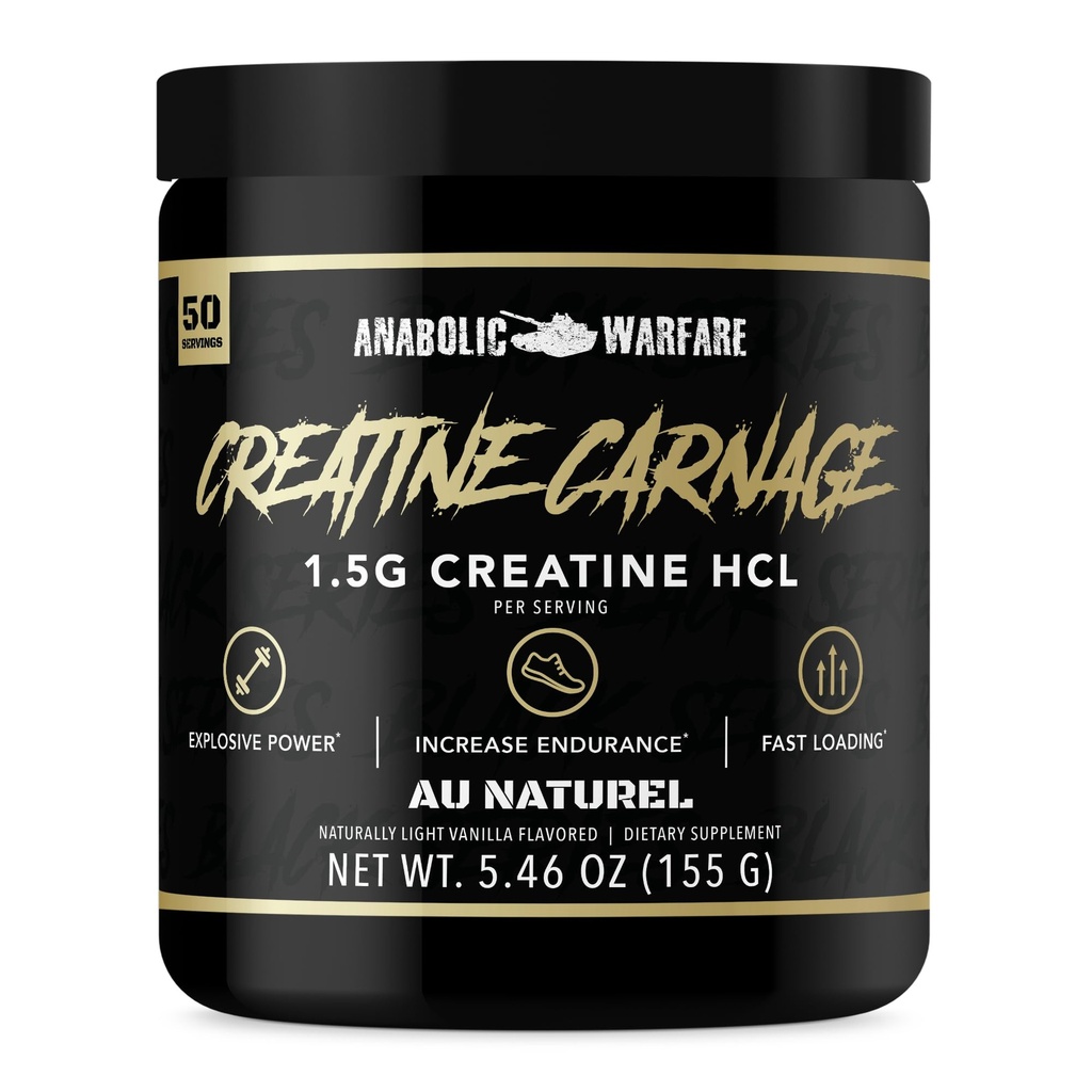Kreatin Carnage, Kreatin HCL, støtter optimal styrke, utholdenhet, muskelmasse og rask lasting*