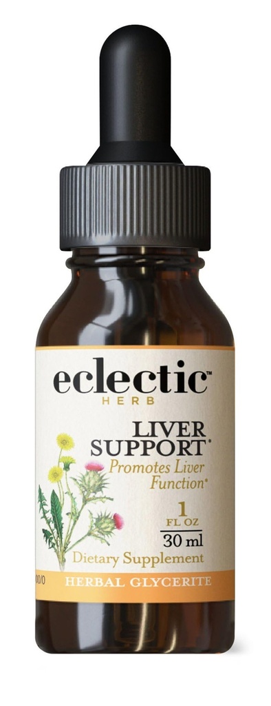 Eklektisk urt - Melk Thistle flytende glyceritt (Silybum marianum) | Liver Support + Detox | Herbal Tinktur | Alkoholfri, Vegan, Organisk, Ikke-GMO, Glutenfri (1 fl oz | 30 ml)