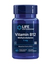Livsforlengelse Vitamin B12 Metylkobalamin, Nerve Helse Supplement, Kognitiv støtte, Energivitamin, metylkobalamin B12, 5 mg, Quick-Dissolving, Glutenfri, Ikke-GMO, Vegetarisk, 60 lozenger