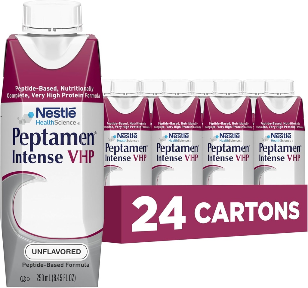 Nestle Peptamen Intense VHP Tube Feeding Formula Unflavored 250 ml Kartong 24 Ct