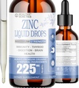 Væske Sink Drops For Kids, Menn og Kvinner | Organisk ionisk Zink Sulfate | Immunitet, Mood, Hjernen Thyroid | 30 dagers forsyning | 2 Oz