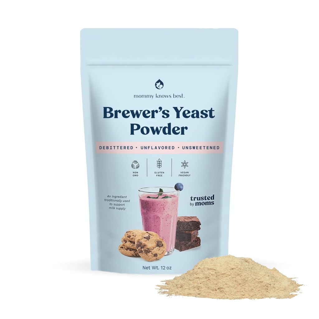 Mamma vet best Brewers yeast pulver for frakting støtte for amming | Mild-Tasting, avbitt, Delicious i lactation informasjonskapsler, Smoothies, Lacation oppskrifter, Glutenfri, 12 oz