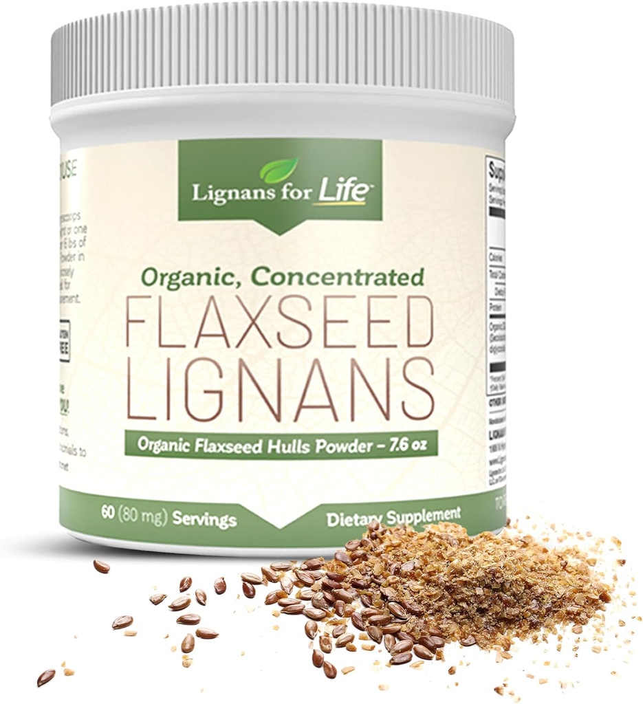 Lignar for livet - Naturlig Bulk Ground Flaxfrø pulver - Omega 3 & 6 Fettsyrer fylt høy fiber antioksidanter - Støtte Sunt hjerte & hår, Sunt immunsystem - 60 Serverer 80 mg per fane, 1 pakke
