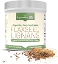 Lignar for livet - Naturlig Bulk Ground Flaxfrø pulver - Omega 3 & 6 Fettsyrer fylt høy fiber antioksidanter - Støtte Sunt hjerte & hår, Sunt immunsystem - 60 Serverer 80 mg per fane, 1 pakke