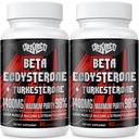 1400 mg Beta Ekdysteron og Turkesteron kosttilskudd, maximert 98% Beta Ekdysteron og 20% Turkesteron ekstrakt for muskelmasse, styrke, proteinsyntese, 120 kapsler
