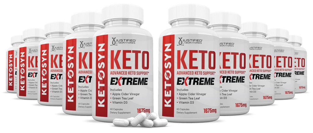 (10 Pack) Ketosyn Keto ACV Ekstreme piller 1675 MG Keto støtte blandingskapsel alternativ til Keto ACV gummier formulert med Apple Cider Vineyard Extra Jomfru Olive Olje pulver Grønn Te 600 kapsler