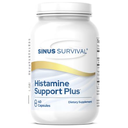 Histaminstøtte Plus Natural Histamine Blocker & Allergi Relief Supplement støtter Sinus helse, immunbalanse og ikke-Drowsy Histamine Regulation - 40 Count