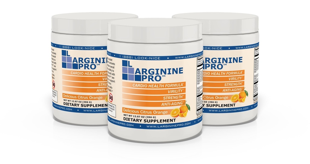 L-ARGININE PRO 5,500mg L-Arginine Plus L-Citrullin 1,100mg Orange pulverdrikk Blande Supplement for økt nitrogenoksidproduksjon