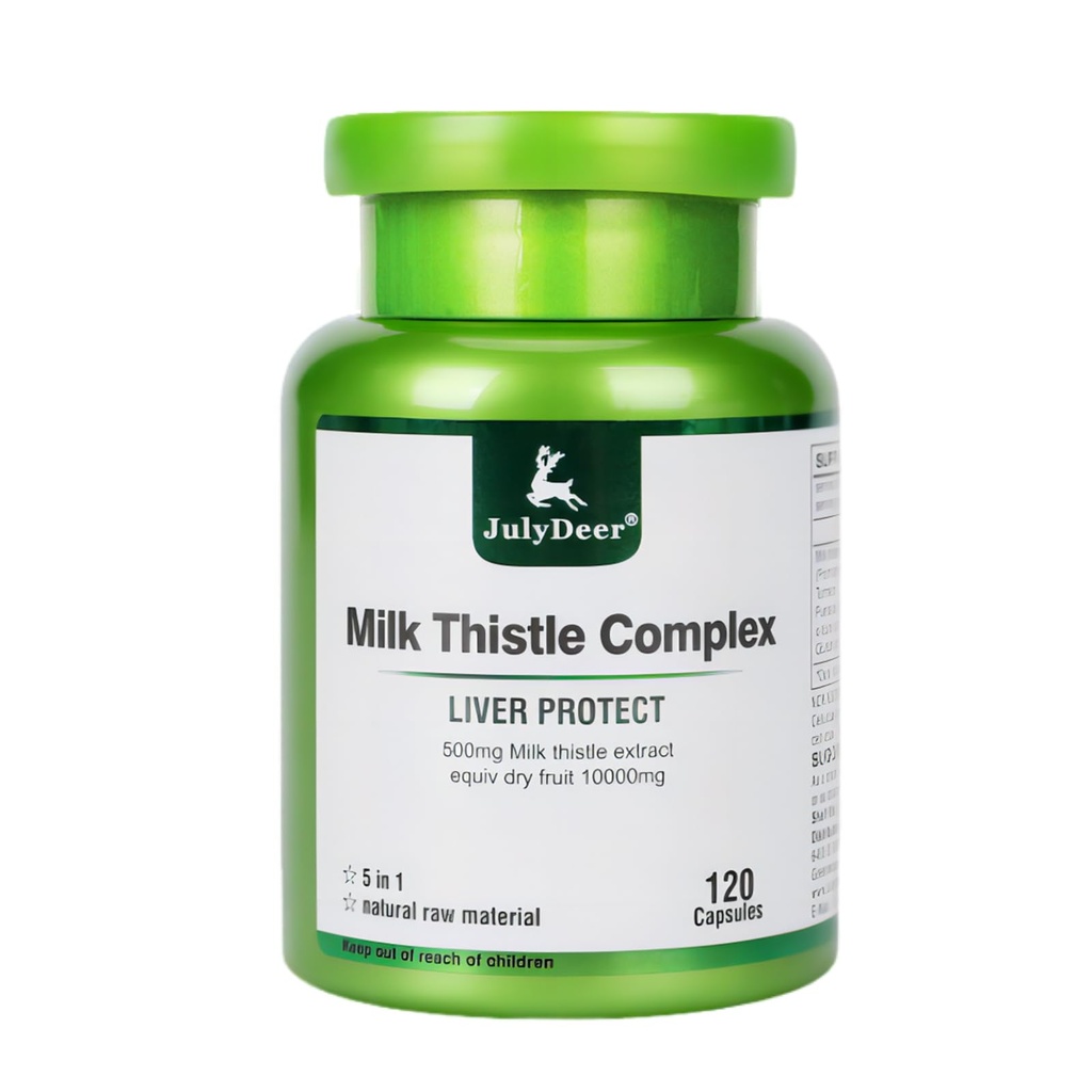 Melk Thistle 500 mg Silymarin Marianum Liver Support, Antioksidant støtte, Detox, Liver Protection Kapsler for å holde seg oppe sent, drikke og henge, Dull Skin