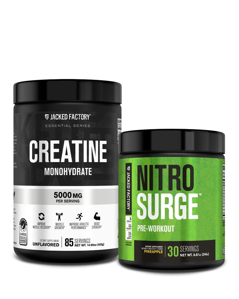 Jacked Factory Nitrosurge Forarbeid i Pineapple & Kreatin Monohydrat for menn og kvinner